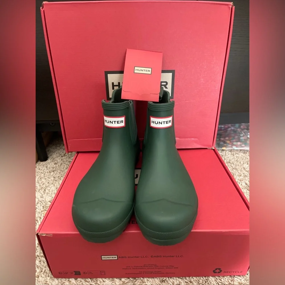 Hunter Womens Boots Original Chelsea Casual Ankle Chelsea Rubber new with box